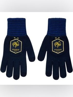 France Core Crest Gloves Navy Unisex L/XL NWT